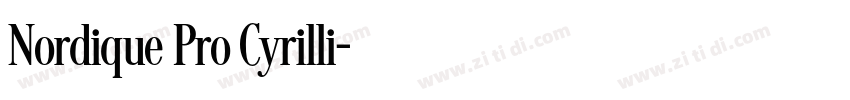 Nordique Pro Cyrilli字体转换